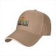 Black Baseball Cap With Cartoon Dog Family Dining Print