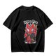 Olive T-shirt with Spider-Punk Cat Playing Guitar Graphic