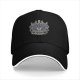 Black Baseball Cap With Lawful Evil Beholder Monster Artwork