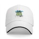 Black baseball cap with 'I think I think too much' anxious frog graphic