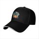 Black Baseball Cap With Cute Viking Dragon Pumpkin Halloween Art