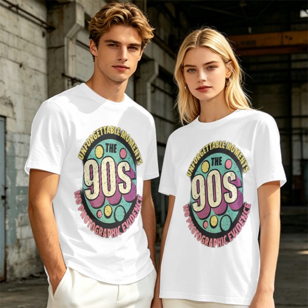 Olive green graphic t-shirt with 90s nostalgic print