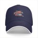 Black baseball cap with cute squirrel holding a steaming tea cup