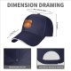 Black baseball cap with pizza atom graphic and text
