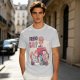Olive T-Shirt with Friendship Themed Cartoon Crew Print