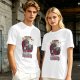 Olive T-Shirt With Relaxed Cat 'Tomorrow For A Better Today' Print