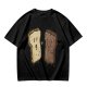 Olive T-Shirt With Surprised Light And Sad Burnt Bread Slices Graphic