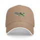 Black baseball cap with cute frog holding 'Don't mess with me' sign