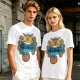 Neko Bus Tours Cat Graphic Olive T-Shirt