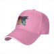 Black baseball cap with fantasy dragon and wolf open book graphic