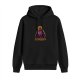 Black hoodie with skeleton religious graphic and text print