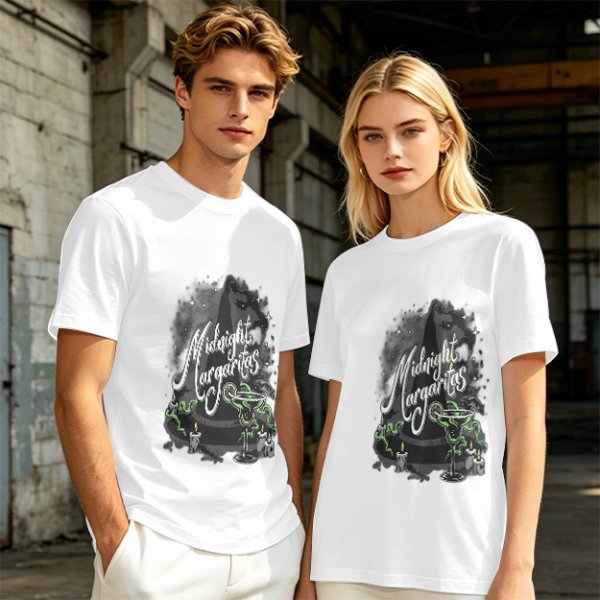 Midnight Margaritas Witch Themed Graphic T-Shirt