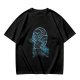Olive T-shirt with Anime Water Bender Warrior Graphic Print
