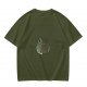 Olive Green T-Shirt With Cute Chubby Frog Graphic Print