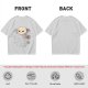 Olive T-shirt with Grumpy Axolotl Holding Coffee Print