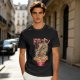 Olive T-Shirt with Japanese Ramen Dragon Graphic Print