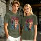 Olive T-Shirt With Funny Pizza Slice Scream Art Print