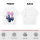 Olive T-Shirt with Sakura Flower and Whimsical Forest Creature Print