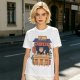 Olive T-Shirt with Cat Ramen Shop Artwork