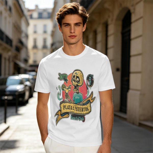 Playa de los Muertos Beach Club Skeleton Margarita T-Shirt