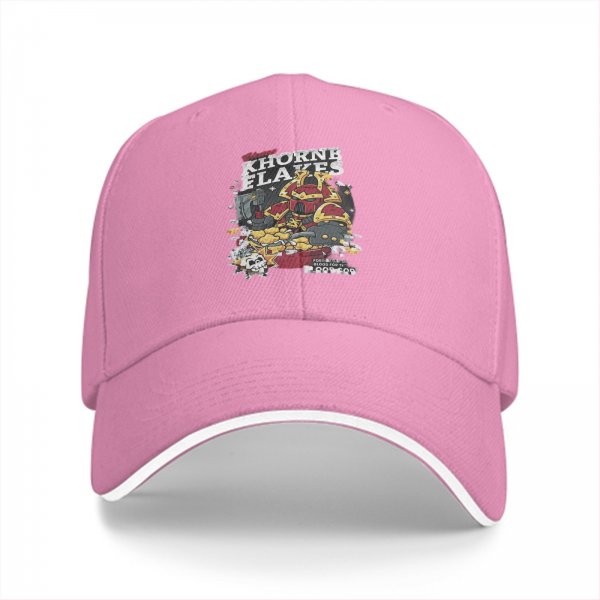 Black baseball cap with Khorne Flakes fantasy warrior print