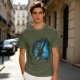 Olive T-Shirt With Galaxy Guitar Player Graphic Print
