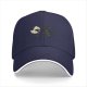 Black Baseball Cap With Cat Touching Globe Print