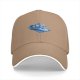 Black Baseball Cap With Blue Retro Car Graphic Print