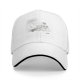 Black baseball cap with water wave and pool themed graphic
