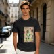 Olive T-shirt with Earthbender Character Vintage Art Print