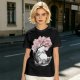 Olive T-shirt with Totoro and Cherry Blossom Tree Art Print