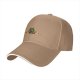 Black Baseball Cap With Golden Emblem Print