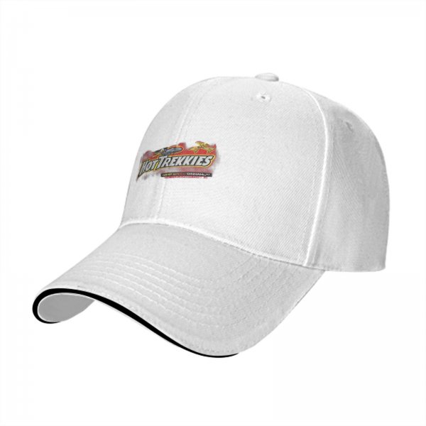 Black baseball cap with Hot Trekkies graphic print