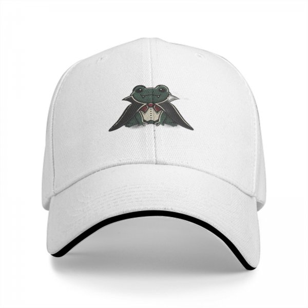 Black baseball cap with a vampire frog graphic
