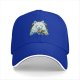 Black Baseball Cap With White Wolf And Moon Graphic Design