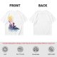 Olive T-Shirt with Watercolor Witch and Moon Art Print
