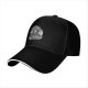 Black baseball cap with horror ice cream graphic design