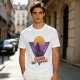 Olive green retro sunset graphic t-shirt with Hero of Time print