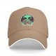 Black baseball cap with alien eating pizza 'Just Here For The Pizza' print
