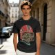 Olive T-Shirt with Zombie Football Player Helmet Graphic