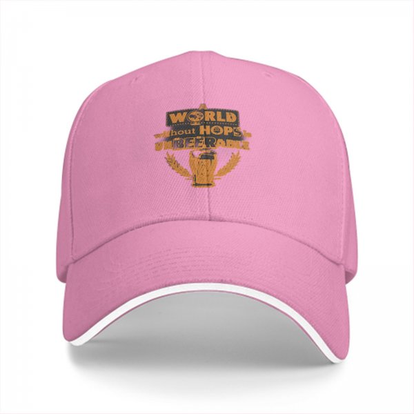 Black baseball cap with 'A World Without Hops Is Unbeerable' beer graphic