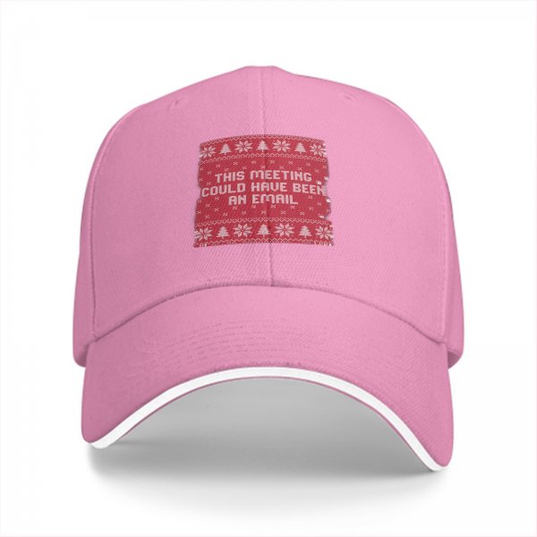 Black Baseball Cap With 'This Meeting Could Have Been An Email' Christmas Print