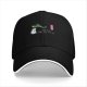 Black baseball cap with small forest spirit and soot sprite graphic