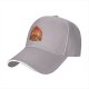 Black Baseball Cap With Calcifer Fire Demon Graphic Design