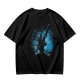 Olive T-Shirt With Galaxy Guitar Player Graphic Print