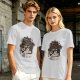 Olive green t-shirt with coffee themed 'Today is a multiple cups of Coffee' print
