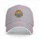 Black baseball cap with retro 'Send Noods' ramen bowl graphic