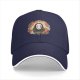 Black baseball cap with No-Face spirit floral wreath print