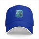 Black Baseball Cap With Turquoise Ancient Wise Man Face Art Print