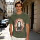Spirited Away No-Face Graphic Tee with Cherry Blossoms and Lanterns